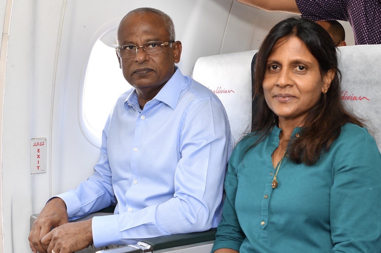 President Ibrahim Mohamed Solih and First Lady Fazna Ahmed.