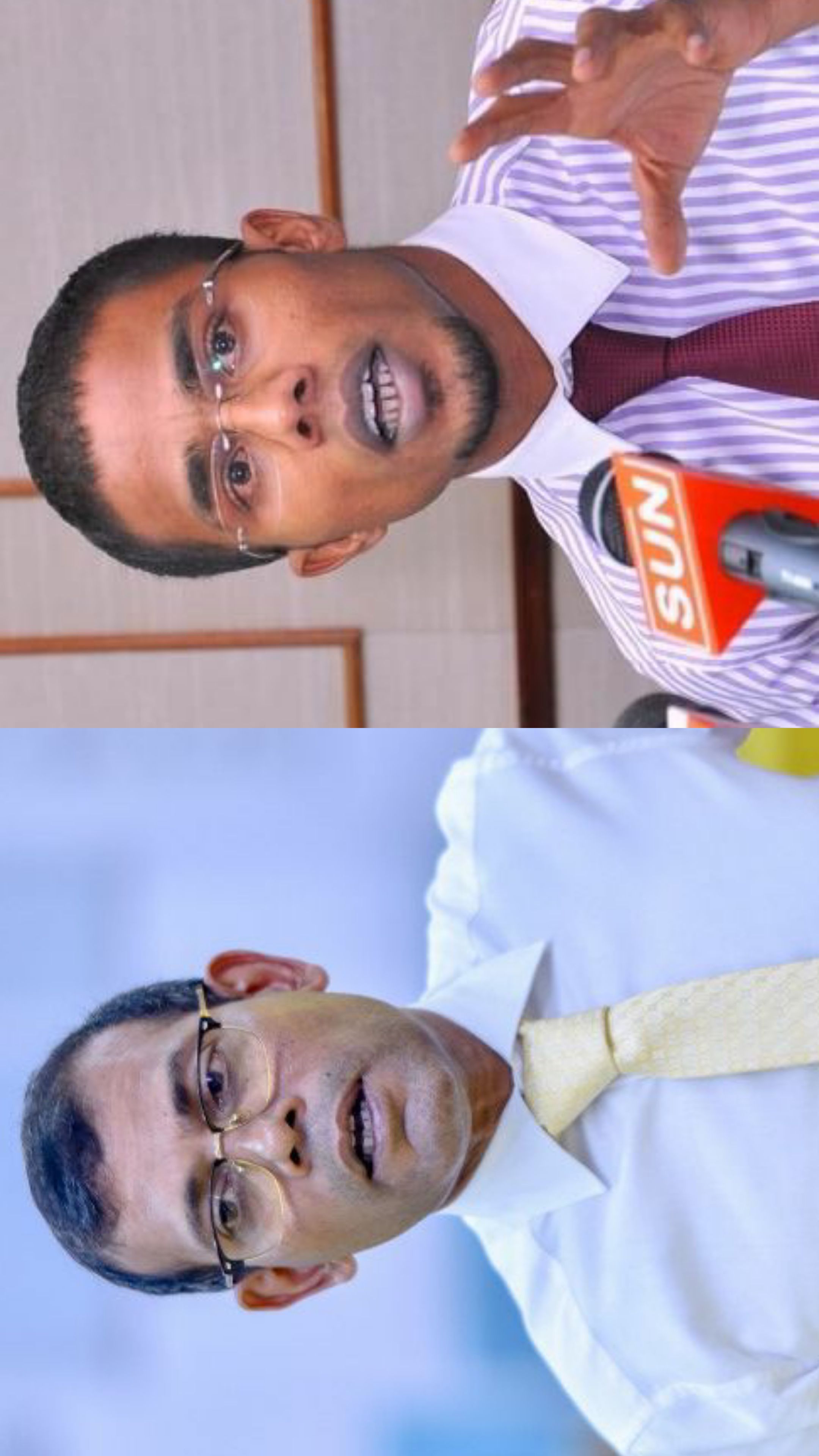 (Right to left) Alhan Fahmy and Mohamed Nasheed.