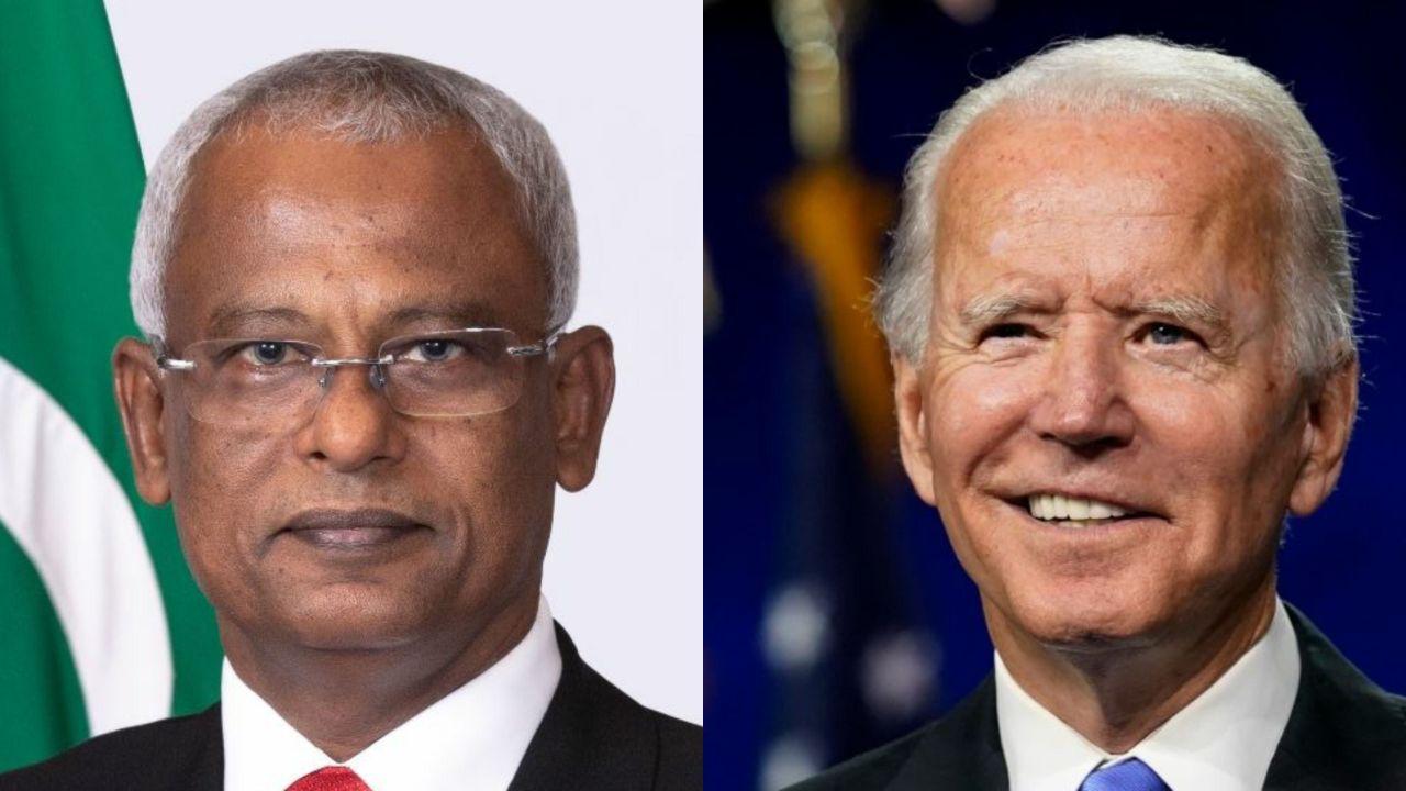 President Ibrahim Mohamed Solih and US President-Elect Joe Biden.