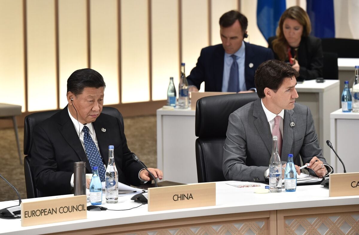 Xi Jinping and Justin Trudeau attend the Group of 20 summit in Osaka, Japan in June 2019. Photo: Bloomberg