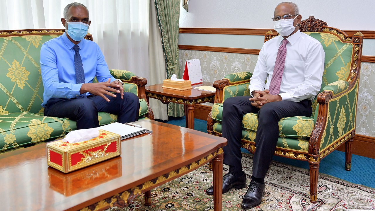 President Ibrahim Mohamed Solih and Mayor of Malé City, Dr. Mohamed Muizzu.