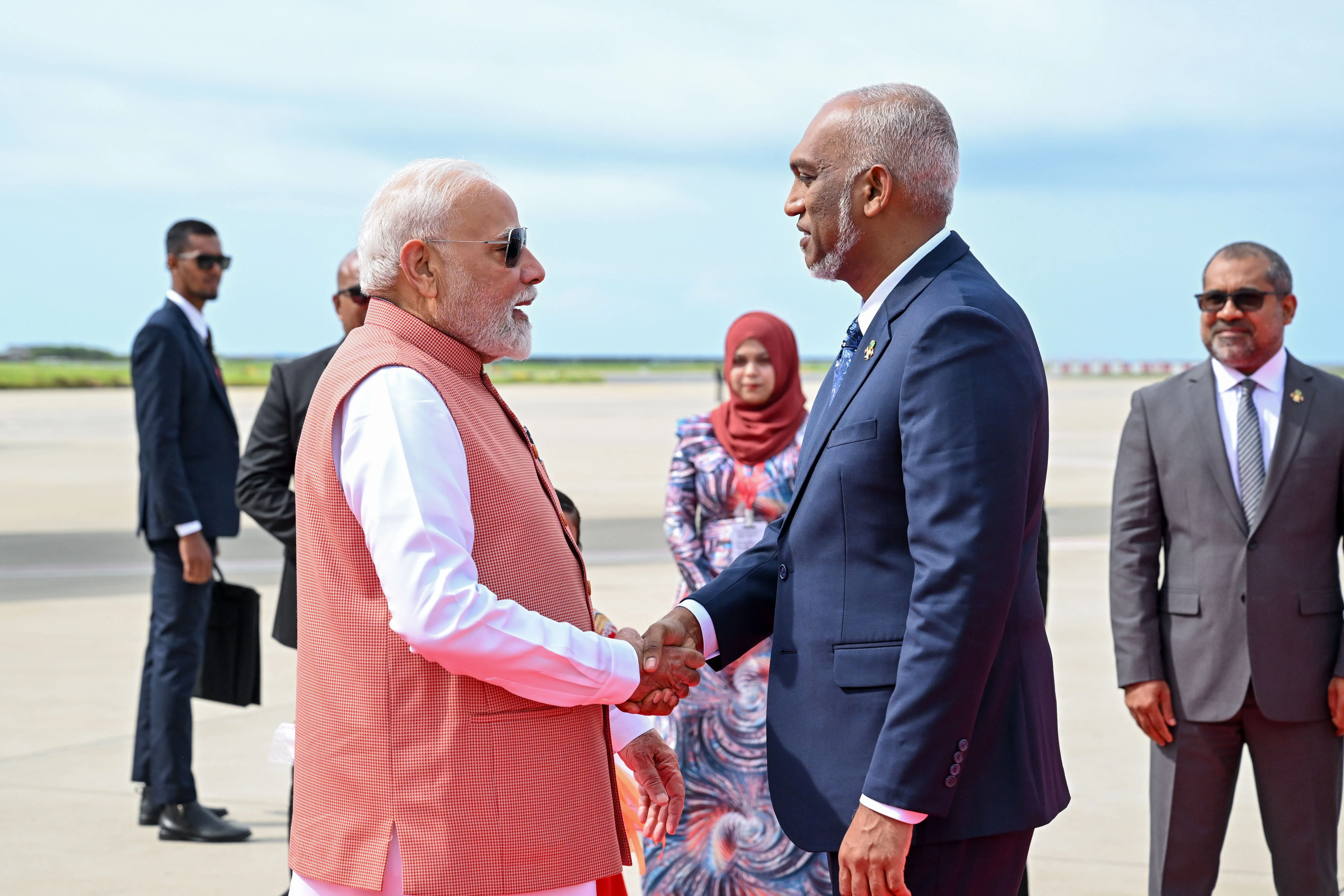 President Dr. Mohamed Muizzu with Prime Minister Narendra Modi-- Photo: PO