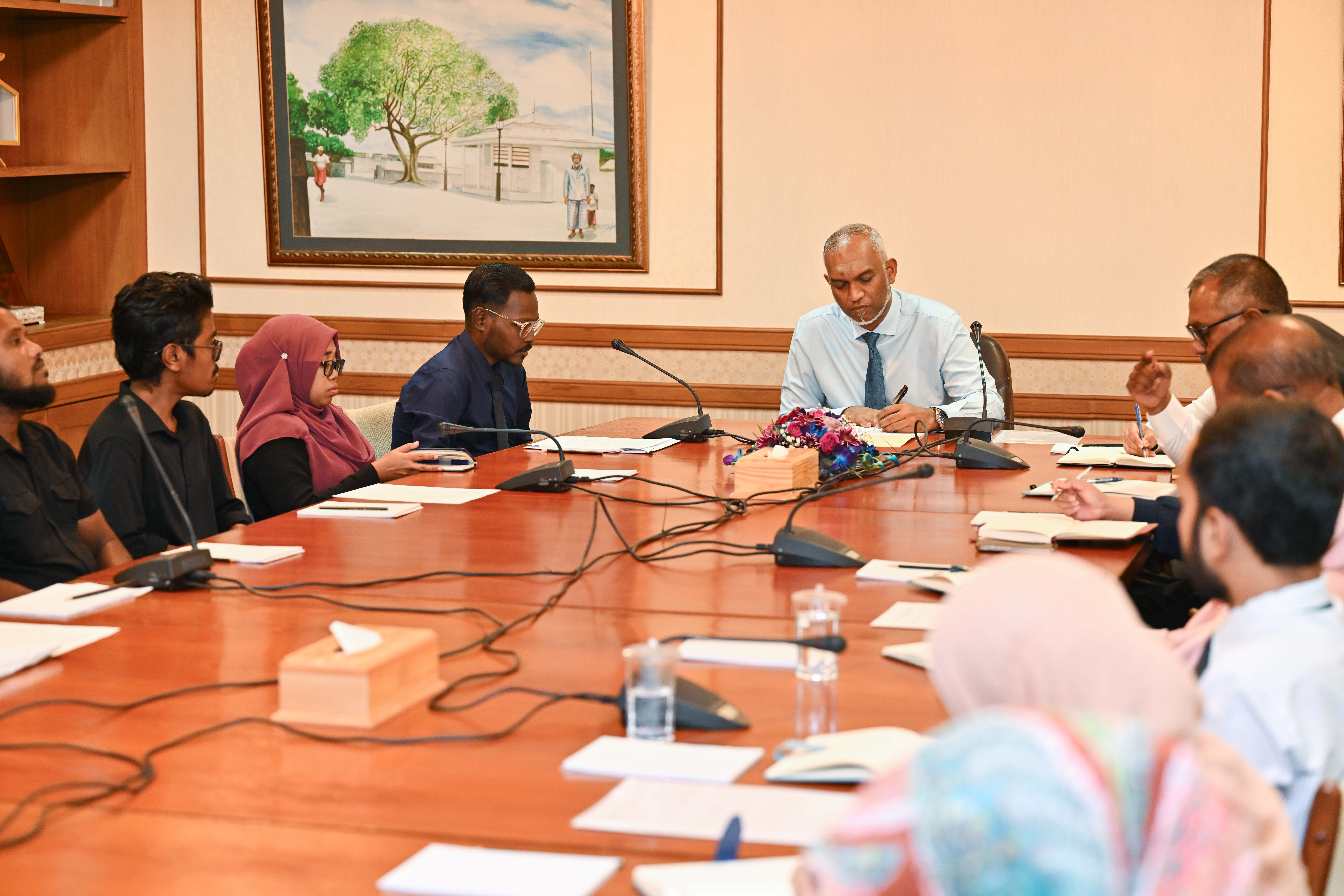 ތެލެސީމިއާ ކޮމިއުނިޓީއާާއެކު ރައީސް މުއިއްޒު ބޭއްވެވި ބައްދަލުވުމުގެ ތެރެއިން--