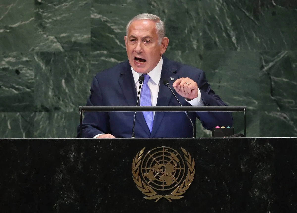 Diplomats walk out during Netanyahu's speech at UNGA