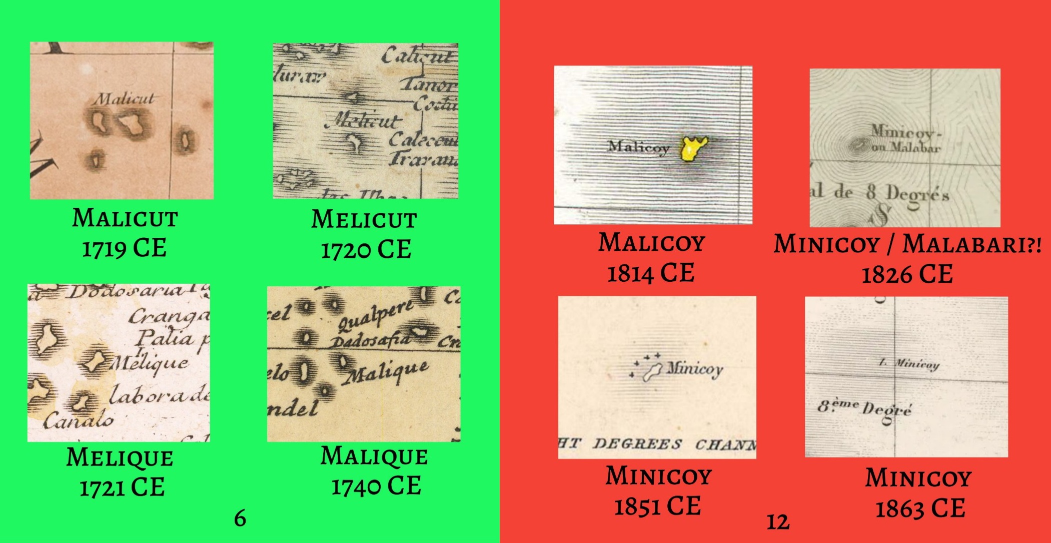 The evolution of Maliku’s name to Minicoy