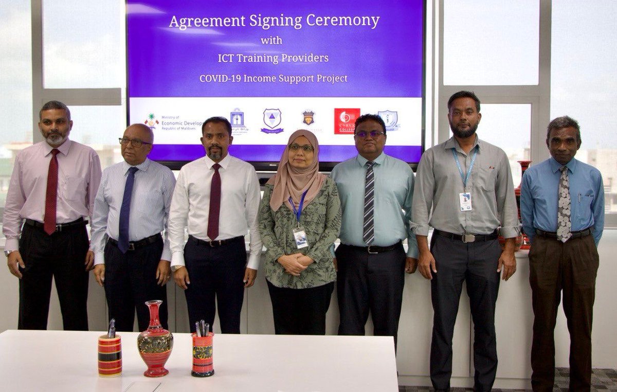 "އިންކަމް ސަޕޯޓް ޕްރޮޖެކްޓް"ގެ ދަށުން ކޯސްތައް ހިންގުމަށް 5 ފަރާތަކާއެކު އެއްބަސްވެއްޖެ