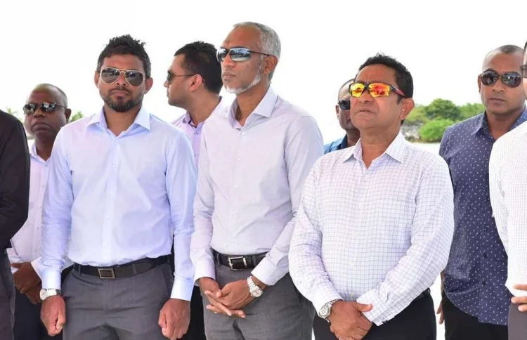 Former President Abdulla Yameen with President Dr. Mohamed Muizzu