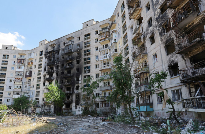 A view shows an apartment building heavily damaged during Ukraine-Russia conflict in the city of Sievierodonetsk in the Luhansk Region, Ukraine. (Photo: Reuters)