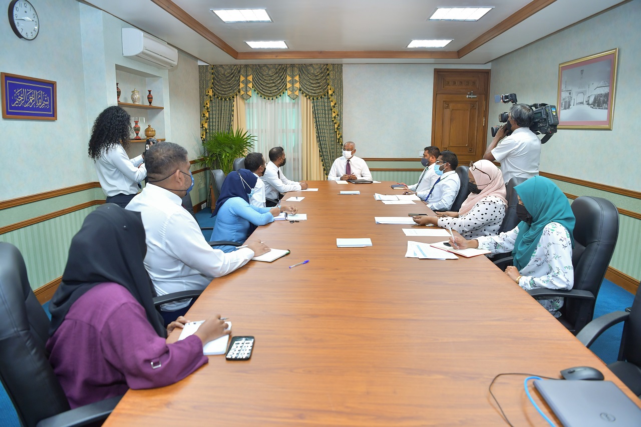 ރައީސް އޮފީހުގައި މިއަދު ބޭއްވި ބައްދަލުކުރެއްވުން