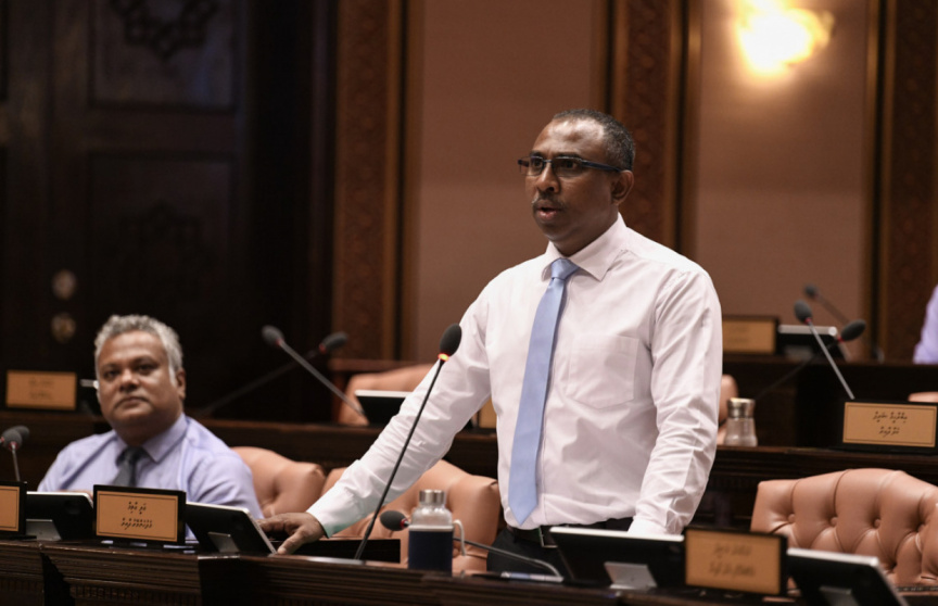 Parliament majority leader MP Ali Azim. Photo: Parliament of the Maldives.