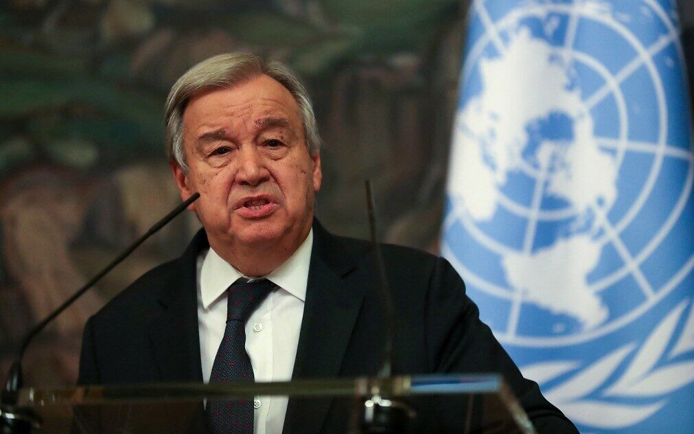 UN Secretary-General Antonio Guterres.