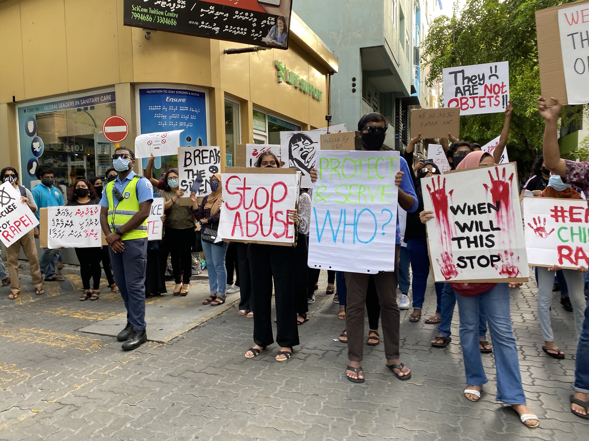 A protest against Rape and Impunity held at Male' City. Photo: Voice of Children/ Social Media.