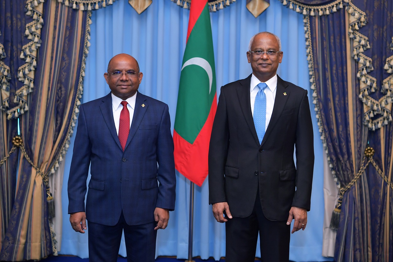 President Ibrahim Mohamed Solih and Minister of Foreign Affairs Abdulla Shahid.