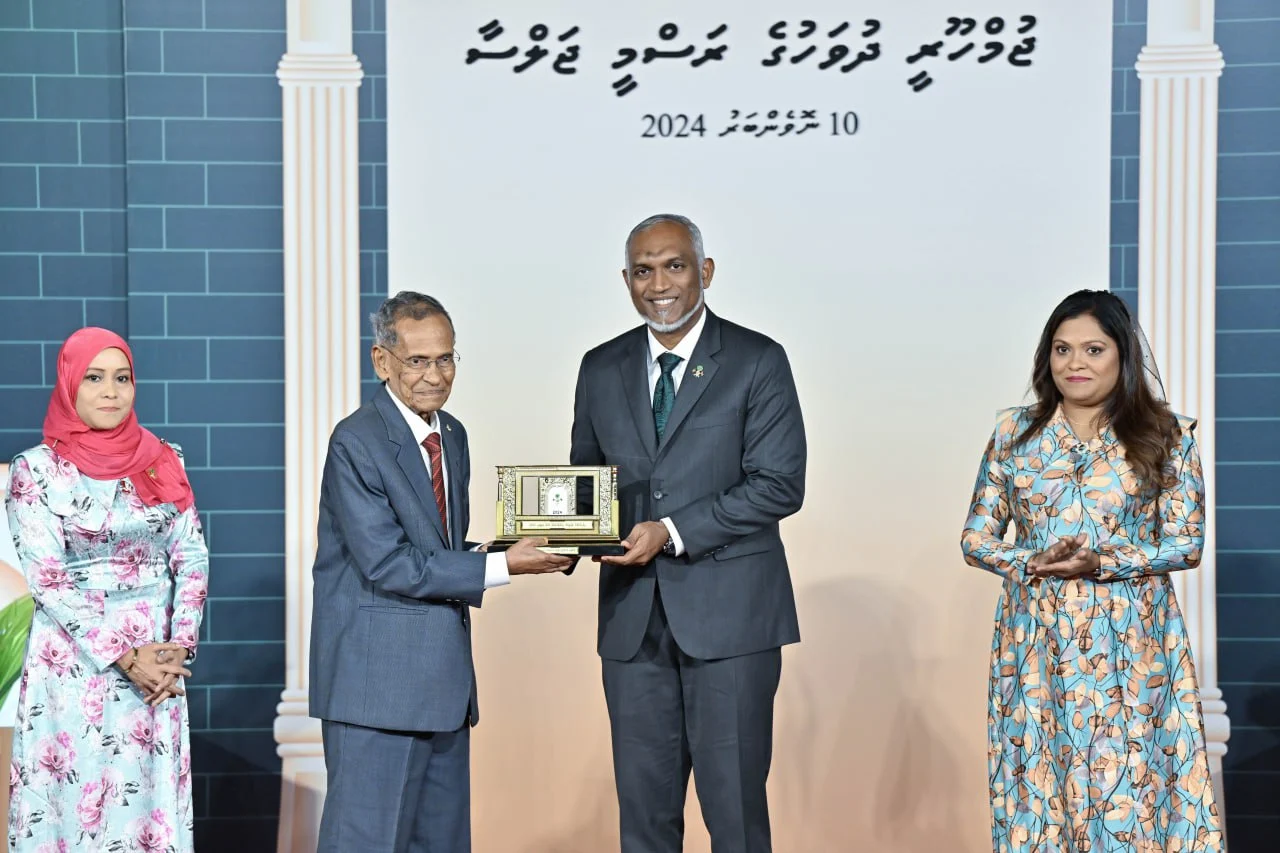 Dr. Mohamed Zahir Hussain receives highest civilian honor for service to education