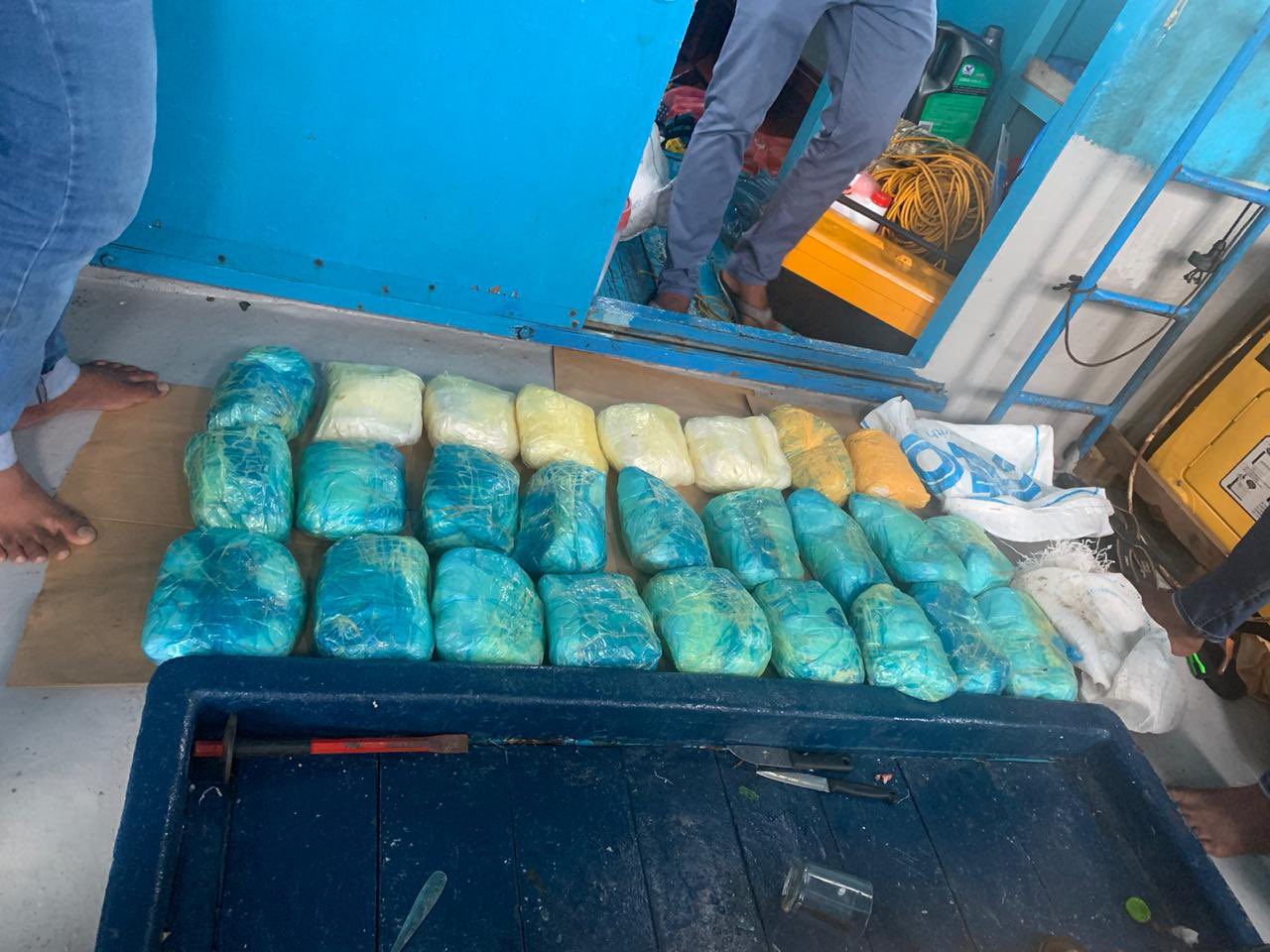 100 kilos of drugs seized from a sea vessel near Hulhumale’