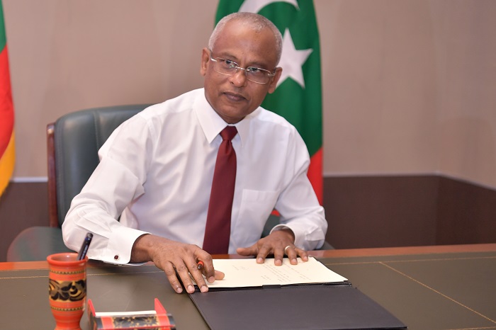 ރައީސުލްޖުމްހޫރިއްޔާ އިބްރާހިމް މުހައްމަދު ޞާލިހު، ފޮޓޯ: ރައީސް އޮފީސް