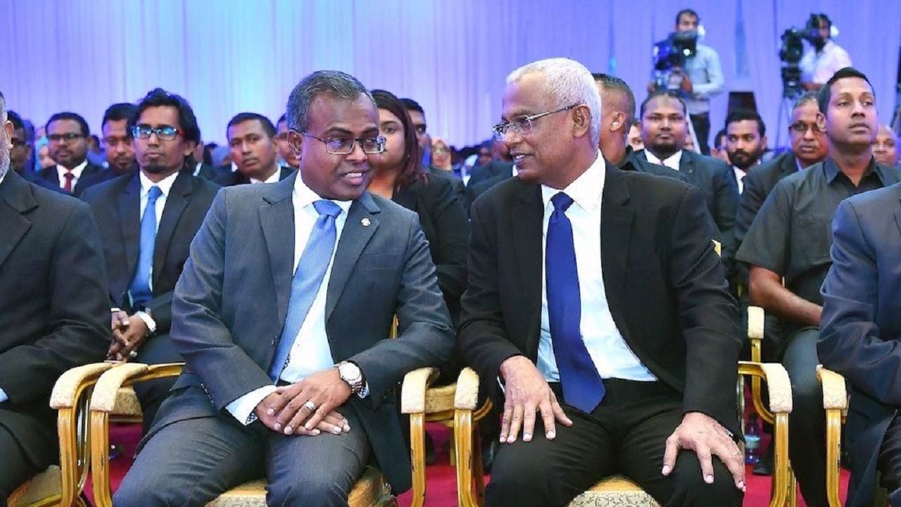 Former Supreme judge, retired Dr. Didi and President Ibrahim Mohamed Solih