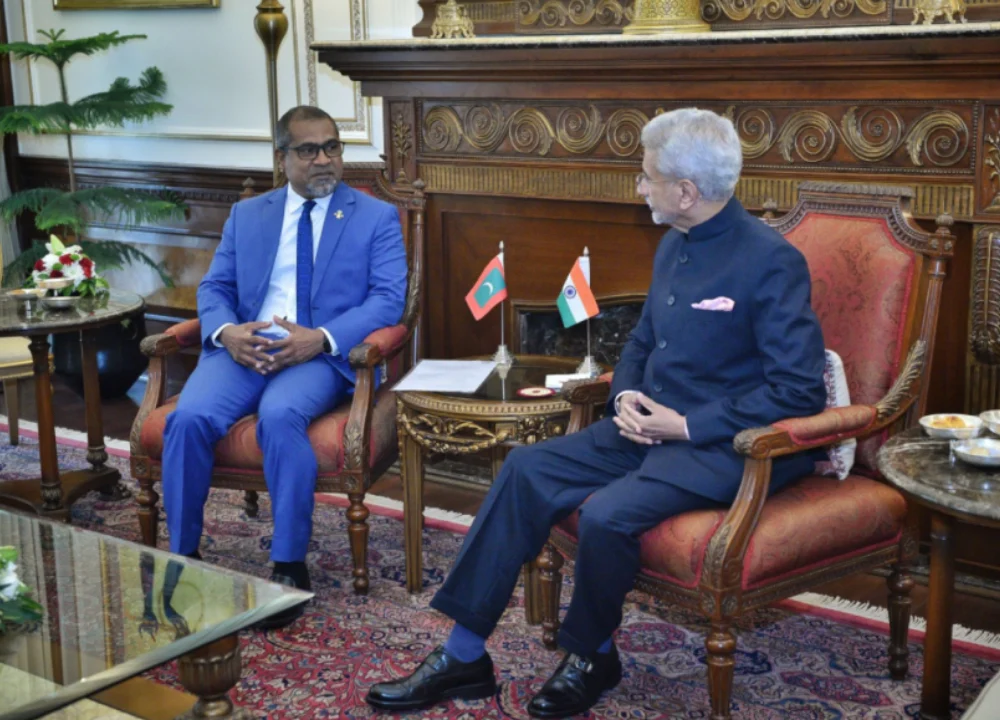 Foreign Minister Dr. Abdulla Khaleel with External Affairs Minister of India Dr. S.Jaishankar.