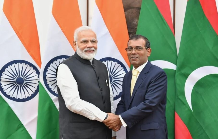 Former President Mohamed Nasheed and Prime Minister of India, Narendra Modi.