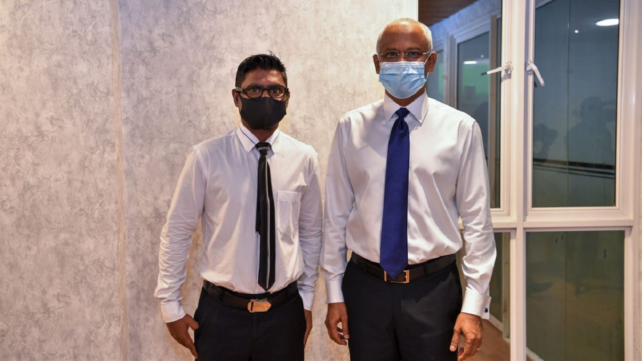 ރައީސުލްޖުމްހޫރިއްޔާ އިބްރާހީމް މުޙައްމަދު ޞާލިޙް އާއި މުޙައްމަދު ފަޒީން