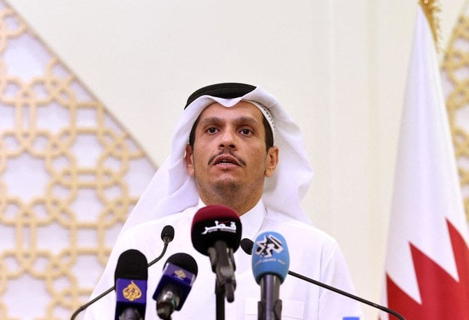 Qatari Foreign Minister Sheikh Mohammed bin Abdulrahman al-Thani during a recent press conference.