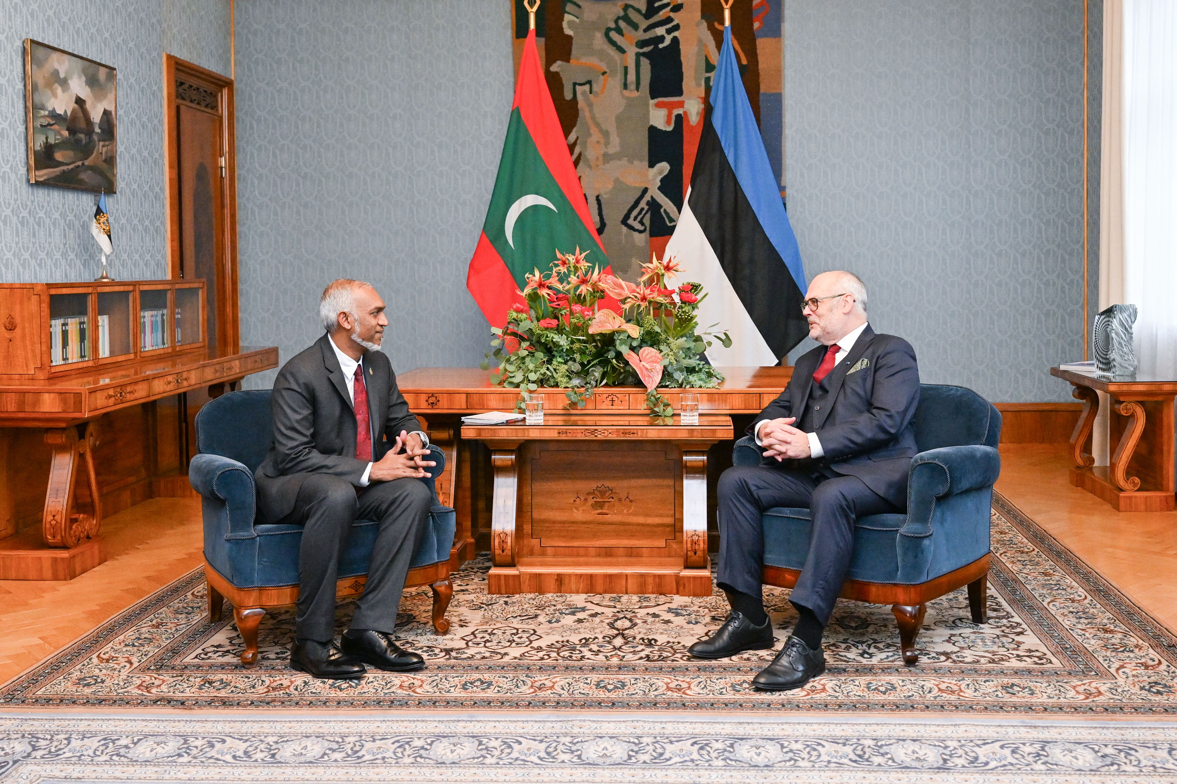 President Muizzu meets Estonian President to strengthen ties