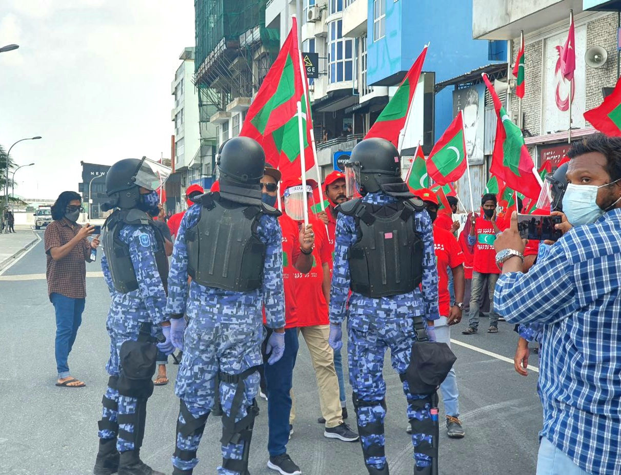 ޕީޕީއެމް އިން މިއަދު ބޭއްވި މުޒާހަރާގެ ތެރެއިން