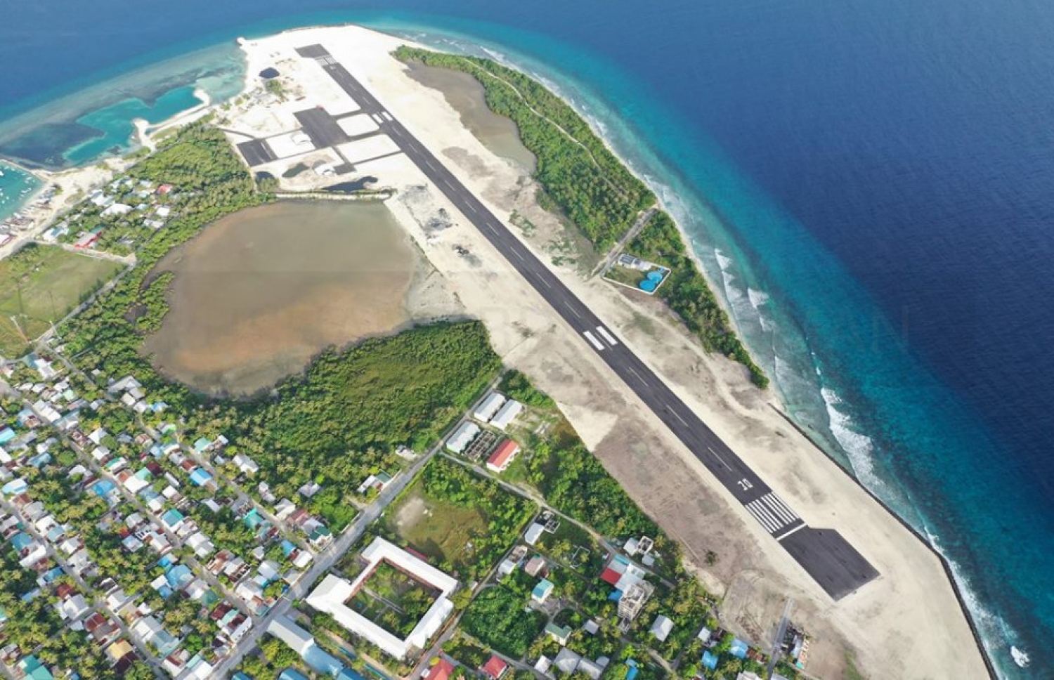 Aerial view of Kulhudhuffushi City