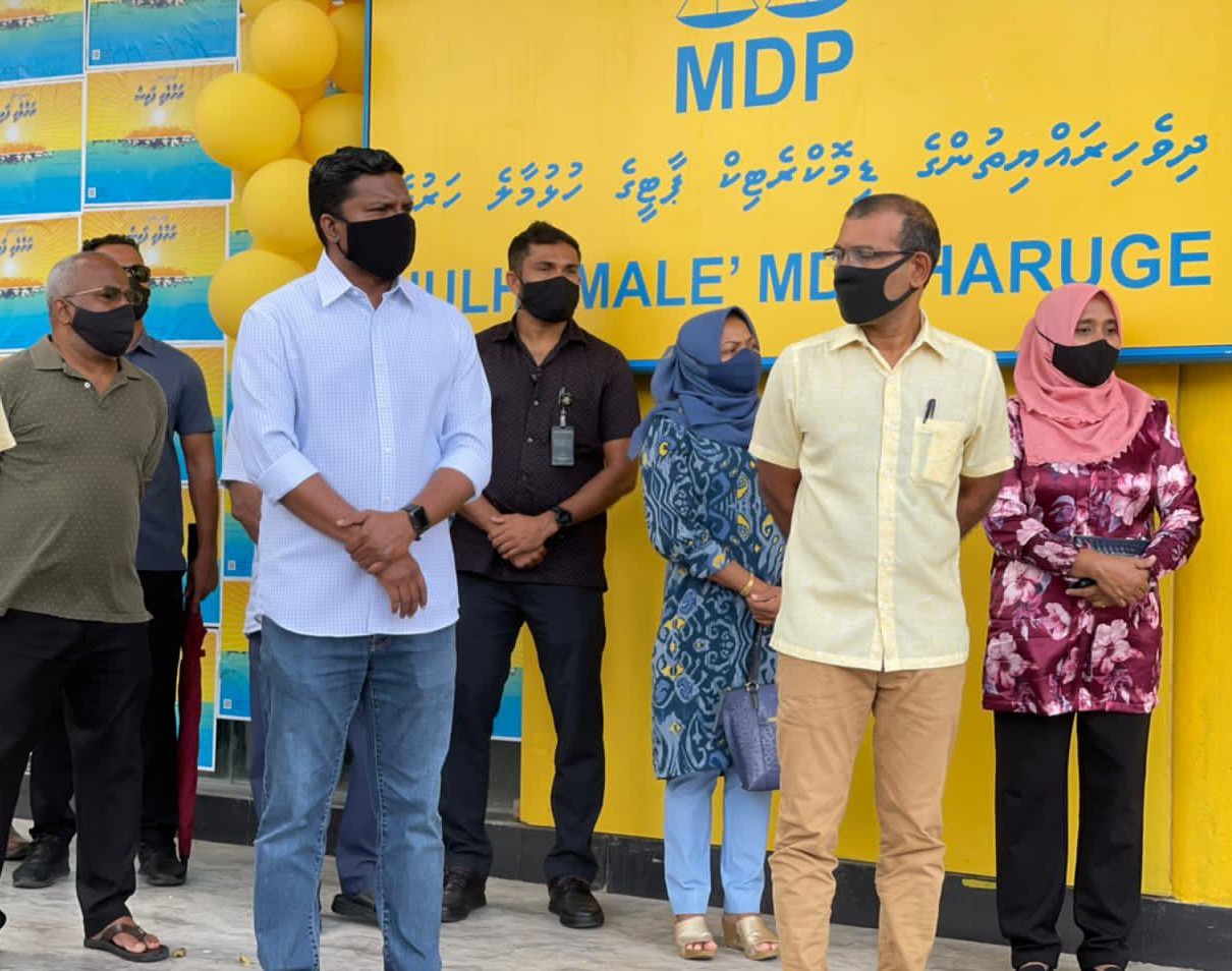 Campaign activity held today for MDP Hulhumale' Local Council Election candidate. Photo: Social Media.