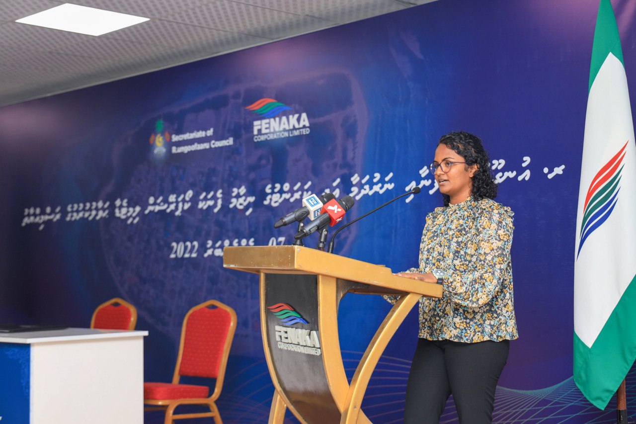 Minister of Environment, Climate Change and Technology Aiminath Shauna.