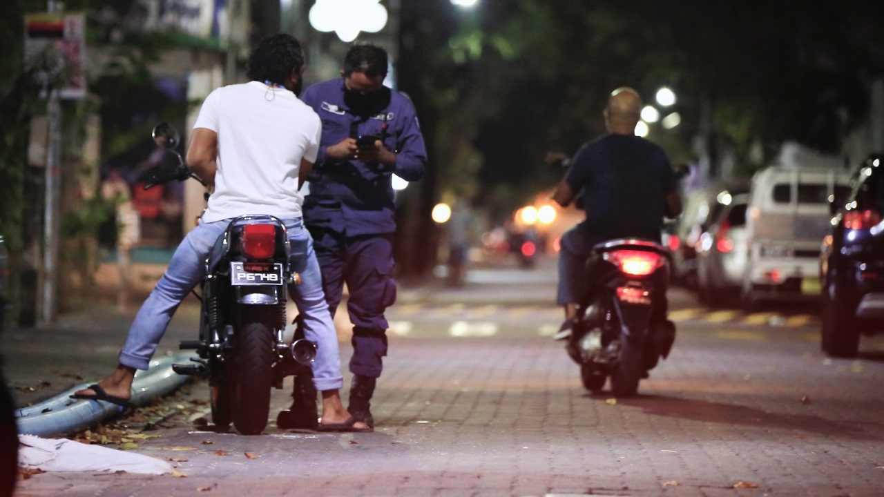 Police officers patrolling the streets.