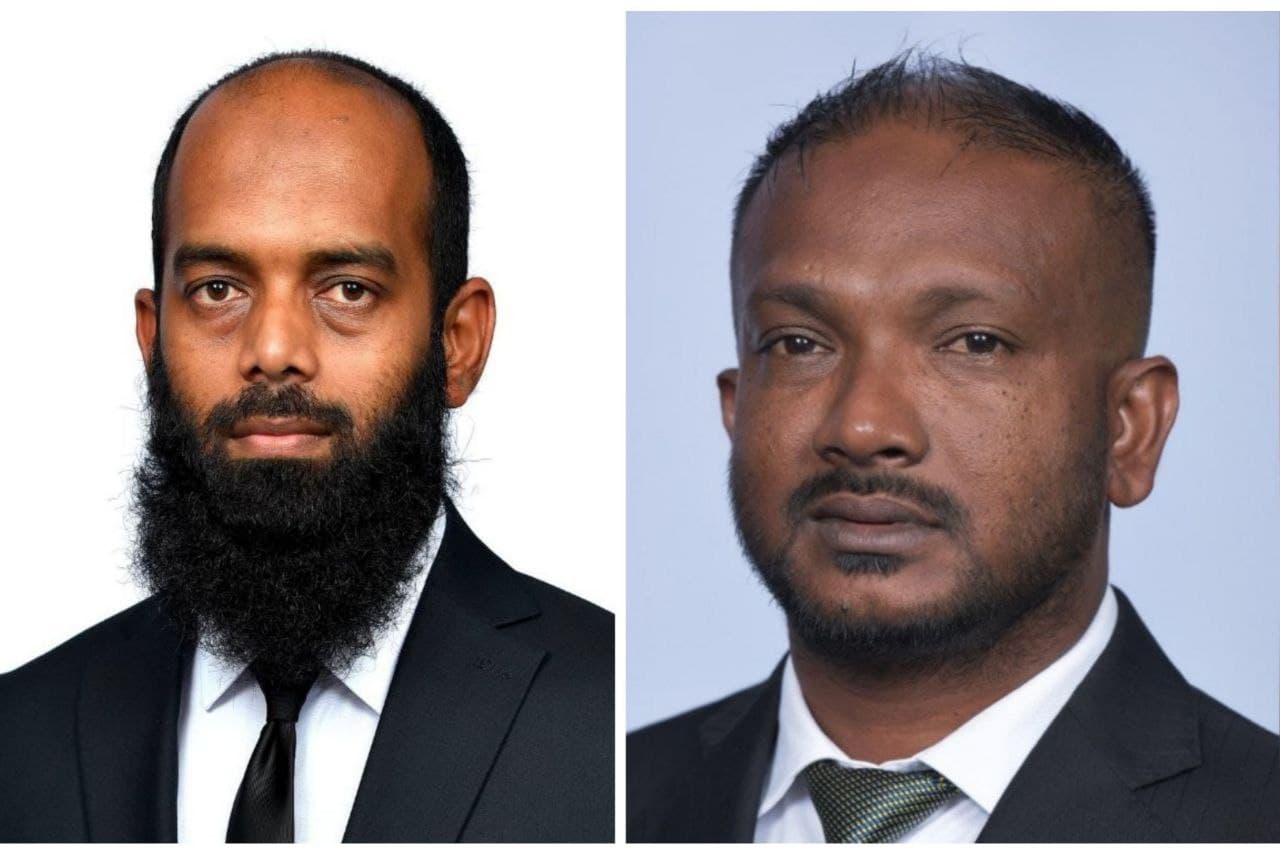 (Right to left) Mohamed Nasih Rasheed and Uz Mohamed Aneel