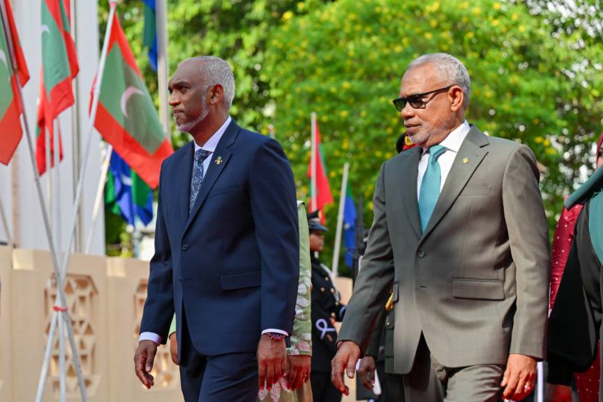President Dr. Mohamed Muizzu and Parliament Speaker Abdul Raheem Abdullah