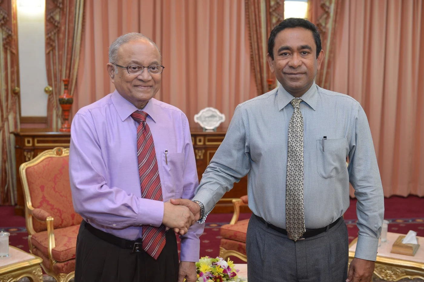 Former President Maumoon Abdul Gayoom and Former President Yameen Abdul Gayyum