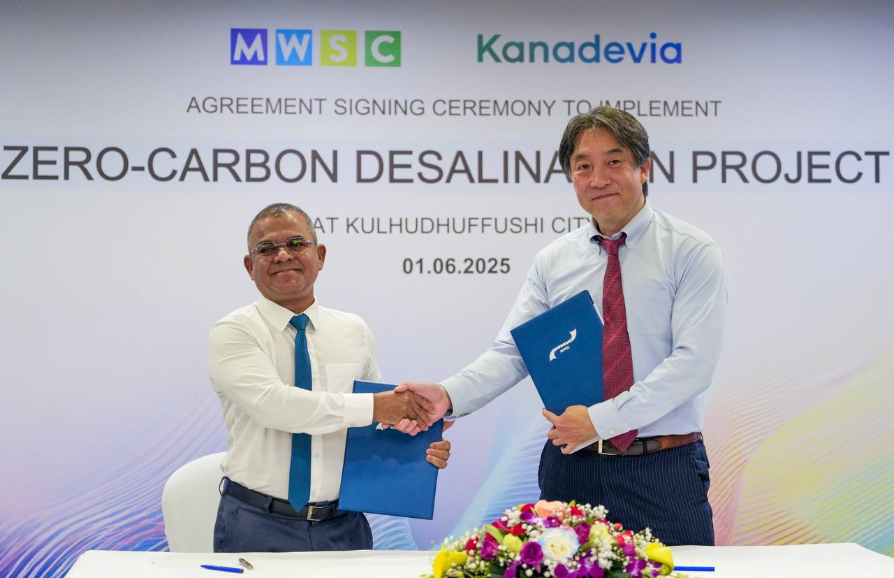 MWSC, Japan’s Kanadevia to launch zero-carbon desalination in Kulhudhuffushi