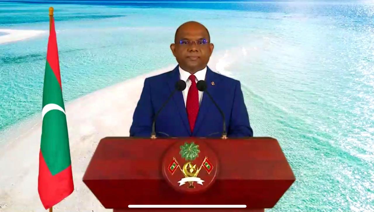 ފޮރިންގ މިނިސްޓަރ ޢަބްދުﷲ ޝާހިދު އދ.ގެ 75 ވަނަ ޢާއްމު ބައްދަލުވުމުގައި ތަގުރީރު ކުރައްވަނީ