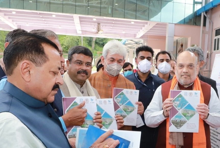 Indian Home Minister Amit Shah, inaugurating the new campus of IIT Jammu.