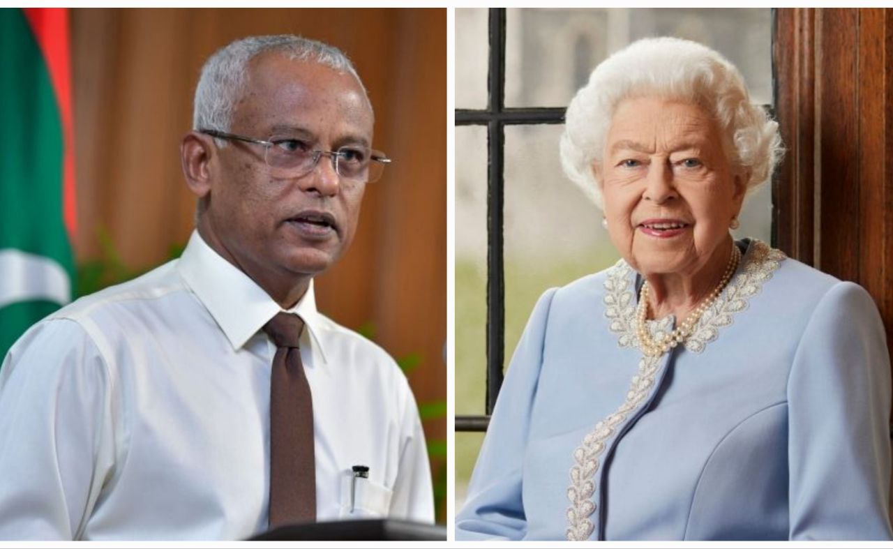 President Ibrahim Mohamed Solih and Queen Elizabeth II.