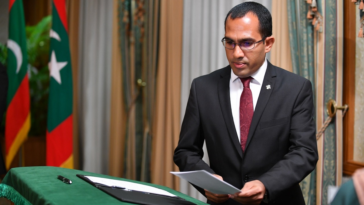 Minister of Communication Science and Technology, Mohamed Maleeh Jamaal.