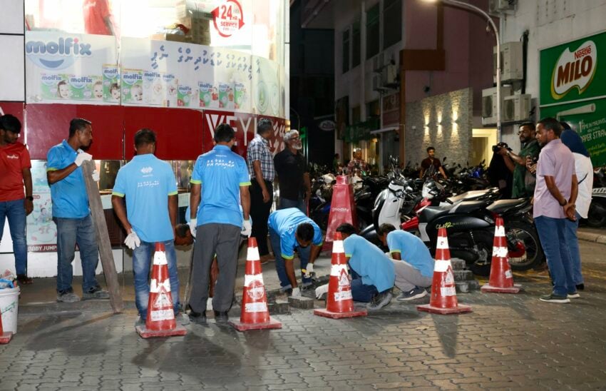 މަޖީދީ މަގުގައި ފެންބޮޑުވާ މައްސަލަ ހައްލުކުރުމުގެ މަސައްކަތް ފަށައިފި