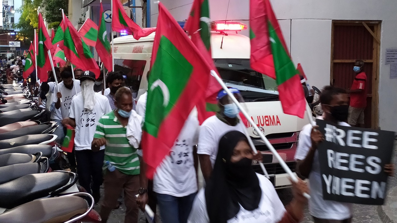 ޕީޕީއެމް އިން މިއަދު ބޭއްވި މުޒާހަރާގެ ތެރެއިން