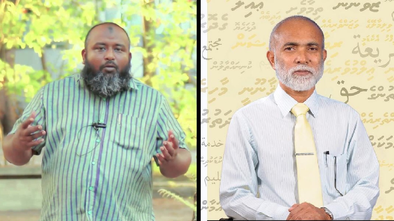 އައްޝައިޚް ޙުސައިން ރަޝީދު އަޙްމަދު (ކ) އާއި ޑރ. އިޔާޒް (ވ)