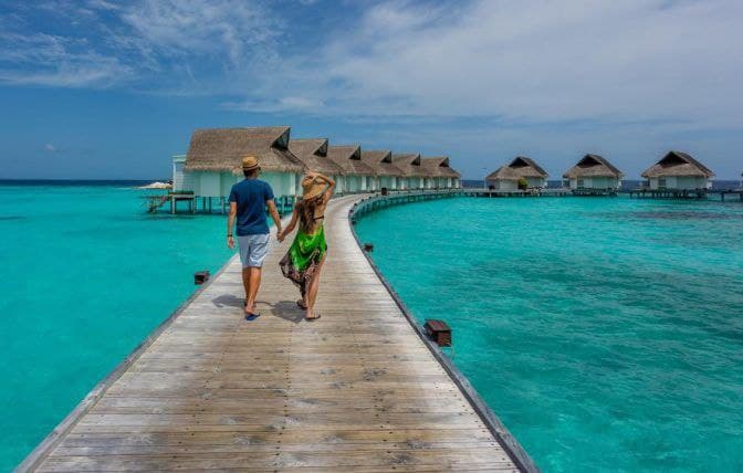 A resort in Maldives.
