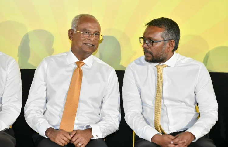 Former Economic Minister Fayyaz Ismail, and former President Ibrahim Mohamed Solih