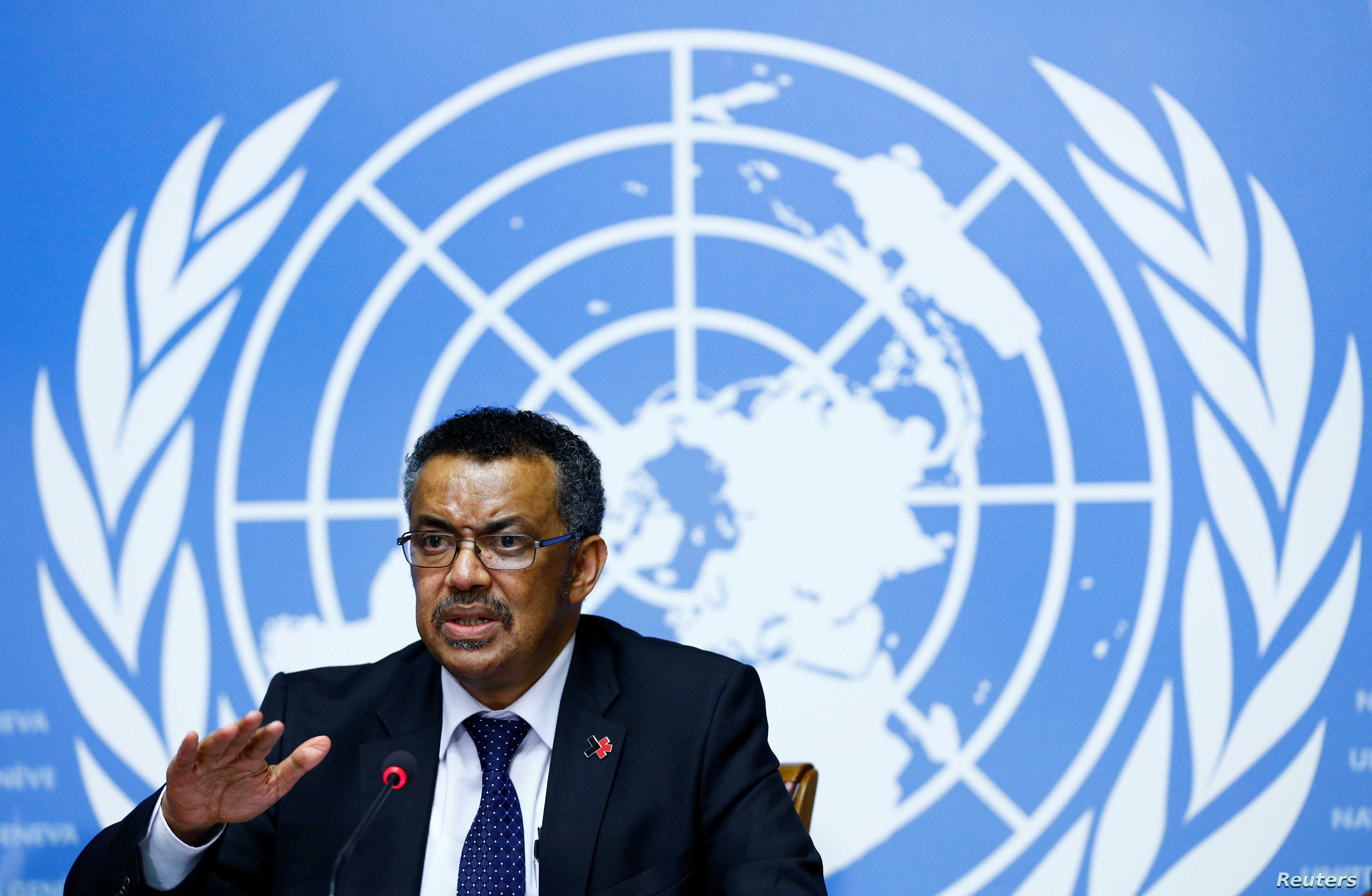 The director-general of the World Health Organization, Dr. Tedros Adhanom Ghebreyesus.