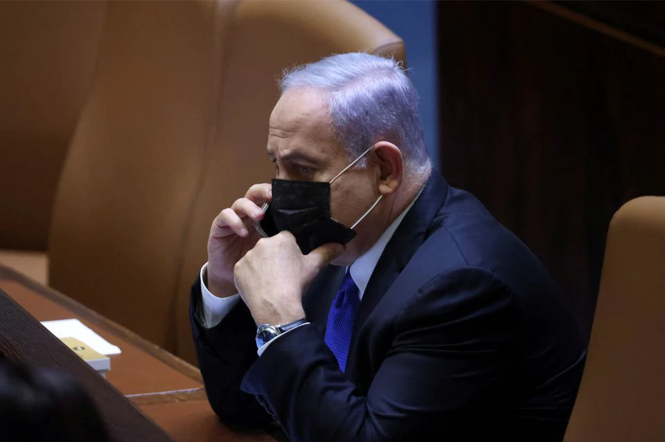 sraeli Prime Minister Benjamin Netanyahu, during a special session of the Knesset whereby Israeli lawmakers elect a new president, at the plenum in the Knesset, Israel's parliament.