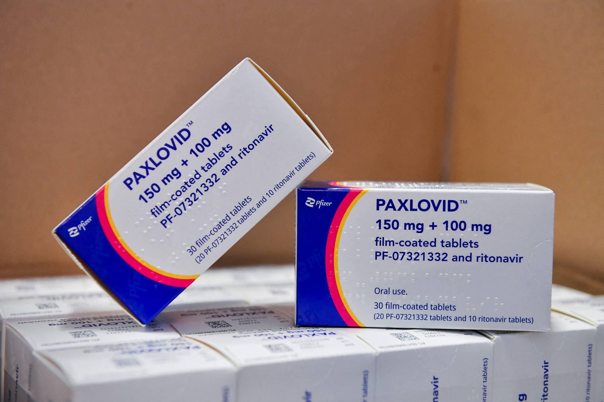 Boxes of Pfizer's oral treatment pill Paxlovid  (Photo: REUTERS)