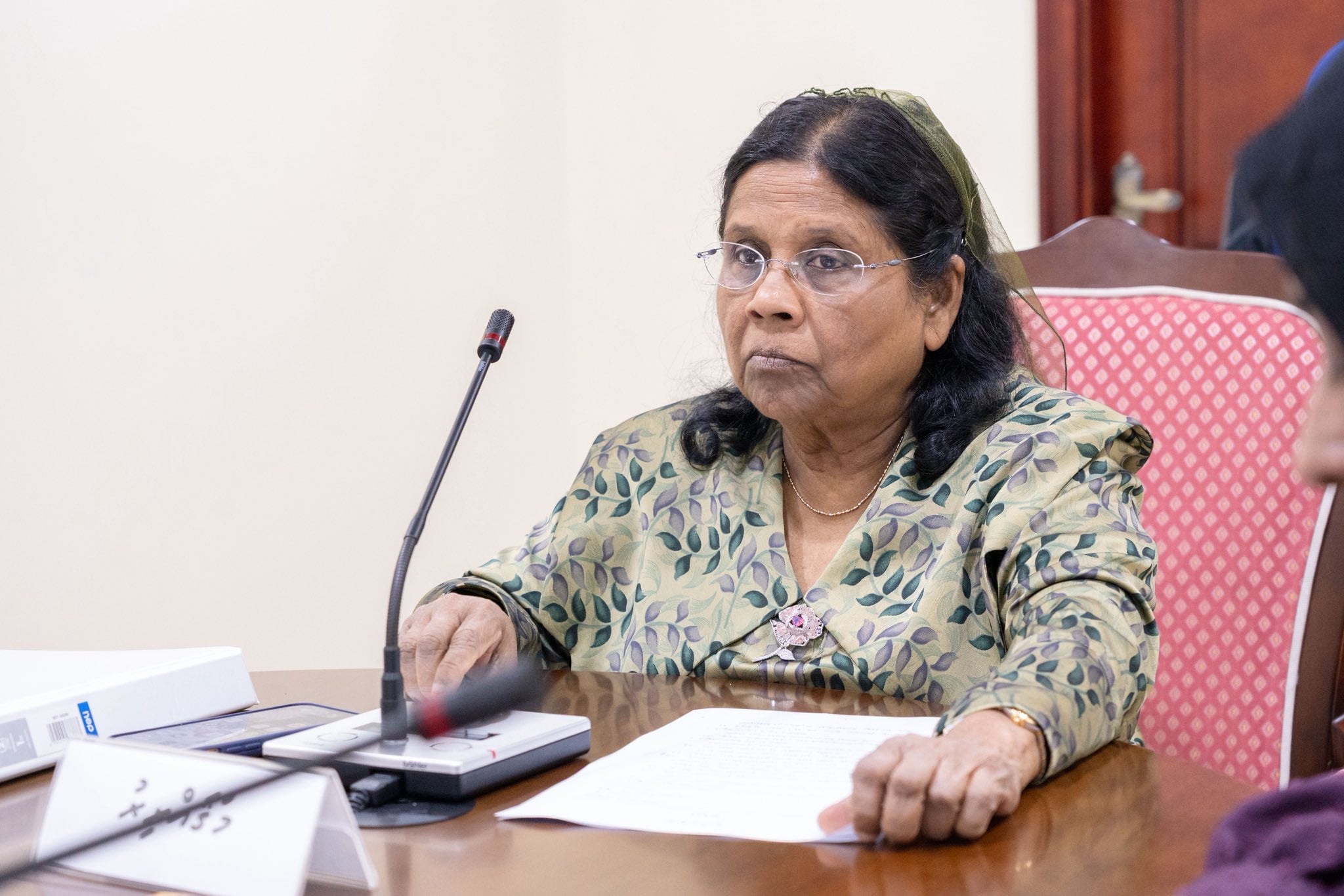 ރައީސްގެ އެންގެވުމާ އެއްގޮތަށް އެންމެފަހުން މެންބަރު އަސްމާ މާފަށް އެދިވަޑައިގެންފި