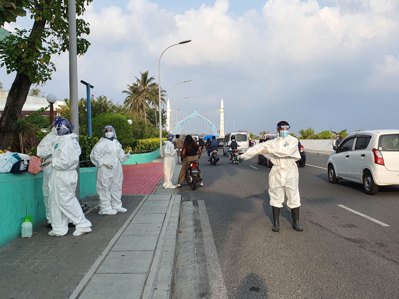 Random sample taken for Covid testing in Male' City. Photo: Shah, Ras Online.