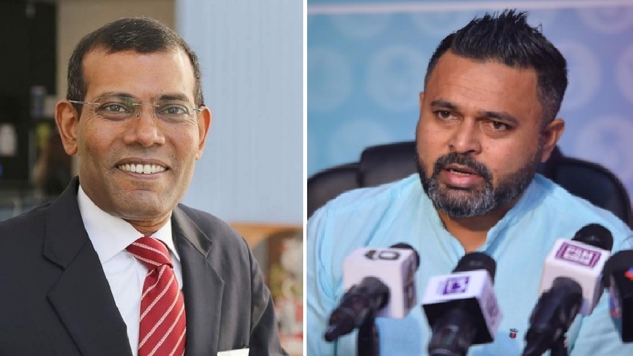 ނައިފަރު ދާއިރާގެ މެނަބަރު އަޙްމަދު ޝިޔާމް (ކ) އާއި ރައީސް މުޙައްމަދު ނަޝީދު (ވ)